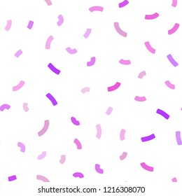 Light Purple, Pink vector seamless pattern with curved circles. Shining crooked illustration in marble style. A completely new memphis design for your business.