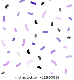 Light Purple, Pink vector seamless background with bent lines. Shining illustration, which consist of blurred lines, circles. Marble style for your business design.