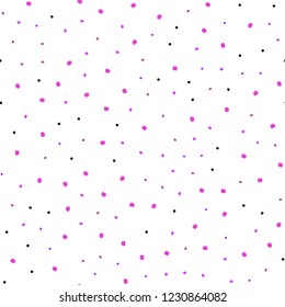 Light Purple, Pink vector seamless layout with circle shapes. Blurred bubbles on abstract background with colorful gradient. Pattern for trendy fabric, wallpapers.