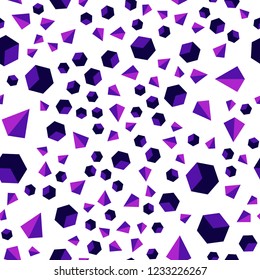 Light Purple, Pink vector seamless, isometric layout with rectangles, triangles. Lines, rhombus with colorful gradient. Pattern for trendy fabric, wallpapers.