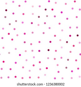 Light Purple, Pink vector seamless texture with disks. Blurred bubbles on abstract background with colorful gradient. The pattern can be used for ads, leaflets of liquid.