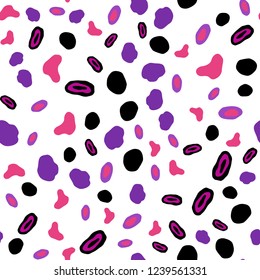 Light Purple, Pink vector seamless layout with circle shapes. Modern abstract illustration with colorful water drops. Pattern for design of window blinds, curtains.
