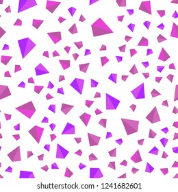 Light Purple, Pink vector seamless, isometric backdrop with lines, triangles. Modern abstract illustration with colorful triangles. Pattern for design of fabric, wallpapers.