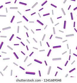 Light Purple, Pink vector seamless, isometric background with straight lines. Colorful shining illustration with lines on abstract template. Texture for window blinds, curtains.