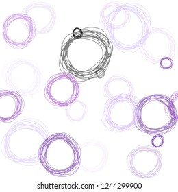Light Purple, Pink vector seamless layout with circle shapes. Beautiful colored illustration with blurred circles in nature style. Texture for window blinds, curtains.