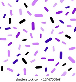 Light Purple, Pink vector seamless cover with stright stripes. Lines on blurred abstract background with gradient. Smart design for your business advert.