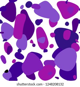Light Purple, Pink vector seamless backdrop with dots. Abstract illustration with colored bubbles in nature style. Pattern for design of fabric, wallpapers.