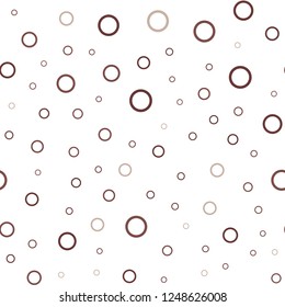 Light Purple, Pink vector seamless template with circles. Abstract illustration with colored bubbles in nature style. Pattern can be used for ads, leaflets.