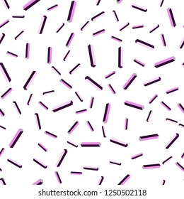 Light Purple, Pink vector seamless, isometric pattern with sharp lines. Shining colored illustration with sharp stripes. Design for wallpaper, fabric makers.