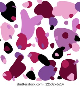 Light Purple, Pink vector seamless cover with spots. Modern abstract illustration with colorful water drops. Design for textile, fabric, wallpapers.