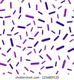 Light Purple, Pink vector seamless, isometric texture with colored lines. Colorful shining illustration with lines on abstract template. Design for wallpaper, fabric makers.