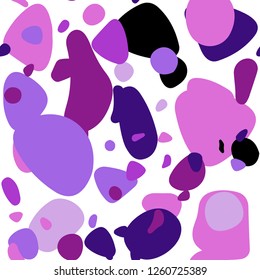 Light Purple, Pink vector seamless layout with circle shapes. Abstract illustration with colored bubbles in nature style. Pattern for trendy fabric, wallpapers.