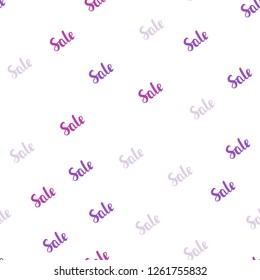 Light Purple, Pink vector seamless texture with selling simbols. Colorful set of  percentage signs in simple style. Backdrop for super sales on Black Friday.