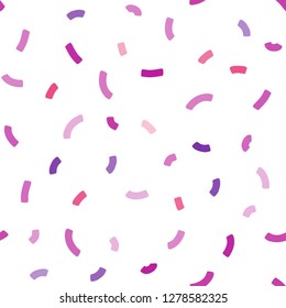 Light Purple, Pink vector seamless pattern with bent lines. Colorful illustration in abstract marble style with gradient. The template for cell phone backgrounds.