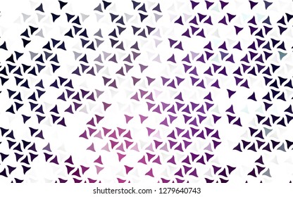 Light Purple, Pink vector seamless cover in polygonal style. Beautiful illustration with triangles in nature style. Pattern for trendy fabric, wallpapers.