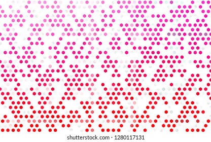 Light Purple, Pink vector seamless cover with set of hexagons. Design in abstract style with hexagons. Pattern for trendy fabric, wallpapers.