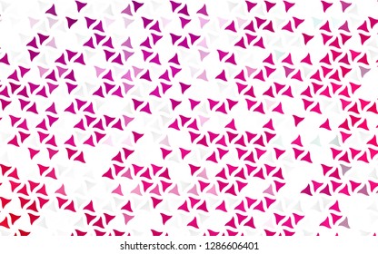 Light Purple, Pink vector seamless texture in triangular style. Illustration with set of colorful triangles. Design for textile, fabric, wallpapers.