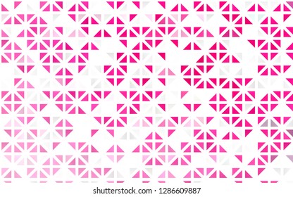 Light Purple, Pink vector seamless pattern in polygonal style. Beautiful illustration with triangles in nature style. Pattern for trendy fabric, wallpapers.