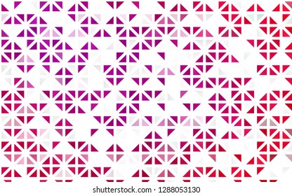 Light Purple, Pink vector seamless pattern in polygonal style. Modern abstract illustration with colorful triangles. Pattern for trendy fabric, wallpapers.