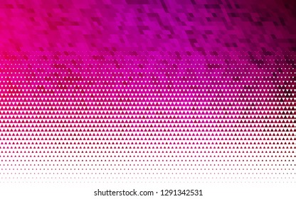 Light Purple, Pink vector seamless template with crystals, triangles. Modern abstract illustration with colorful triangles. Design for textile, fabric, wallpapers.