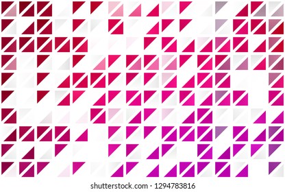 Light Purple, Pink vector seamless template with crystals, triangles. Beautiful illustration with triangles in nature style. Pattern for design of fabric, wallpapers.