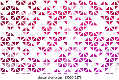 Light Purple, Pink vector seamless layout with lines, triangles. Abstract gradient illustration with triangles. Template for business cards, websites.