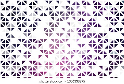 Light Purple, Pink vector seamless texture in triangular style. Illustration with set of colorful triangles. Pattern for design of fabric, wallpapers.
