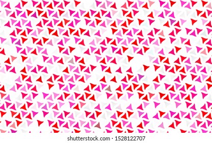 Light Purple, Pink vector seamless background with triangles. Glitter abstract illustration with triangular shapes. Pattern for trendy fabric, wallpapers.