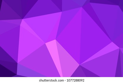 Light Purple, Pink vector shining triangular backdrop. Glitter abstract illustration with an elegant design. A completely new design for your business.