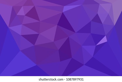 Light Purple, Pink vector shining triangular cover with a heart in a centre. Illustration in mosaic style with gradient.  Pattern for a brand book's backdrop.