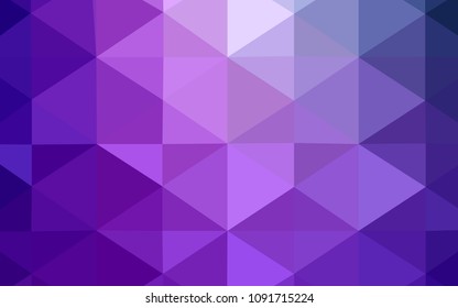 Light Purple, Pink vector shining triangular backdrop. A sample with polygonal shapes. The best triangular design for your business.