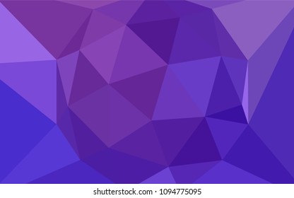 Light Purple, Pink vector shining triangular backdrop. Geometric illustration in Origami style with gradient.  Template for cell phone's backgrounds.