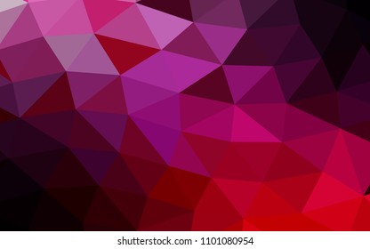 Light Purple, Pink vector shining hexagonal shining triangular. Shining colored illustration in a Brand new style. The completely new template can be used for your brand book.