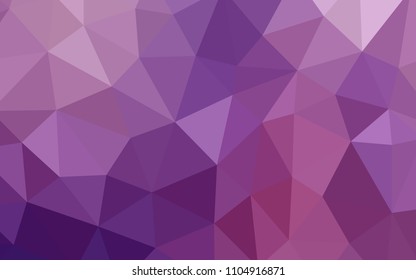 Light Purple, Pink vector shining triangular layout. Colorful illustration in polygonal style with gradient. A completely new design for your leaflet.
