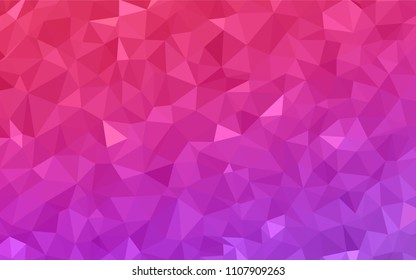 Light Purple, Pink vector shining triangular cover. Shining colorful illustration with triangles. A completely new design for your leaflet.