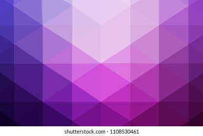 Light Purple, Pink vector shining triangular cover. Shining polygonal illustration, which consist of triangles. Brand-new design for your business.