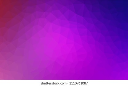 Light Purple, Pink vector shining triangular layout. Colorful illustration in abstract style with triangles. Completely new template for your banner.