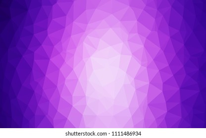 Light Purple, Pink vector shining triangular backdrop. A sample with polygonal shapes. Template for cell phone's backgrounds.