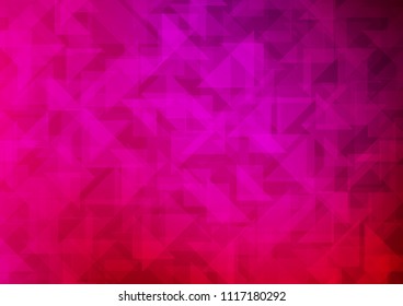 Light Purple, Pink vector shining hexagonal pattern. Creative geometric illustration in Origami style with gradient. The textured pattern can be used for background.