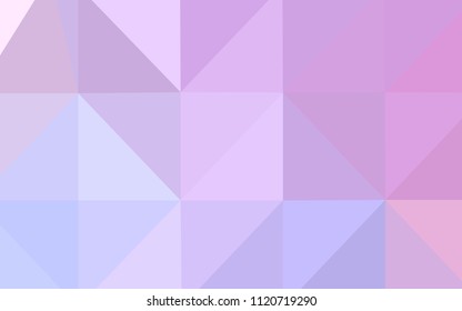 Light Purple, Pink vector shining triangular layout. Elegant bright polygonal illustration with gradient. A completely new design for your business.