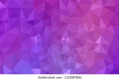 Light Purple, Pink vector shining triangular cover. Creative geometric illustration in Origami style with gradient. Completely new template for your banner.