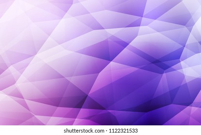 Light Purple, Pink vector shining triangular layout. Colorful illustration in abstract style with triangles. A new texture for your web site.