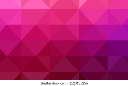 Light Purple, Pink vector shining triangular cover. Colorful illustration in abstract style with triangles. A completely new template for your banner.