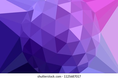 Light Purple, Pink vector shining triangular backdrop with a gem in a centre. Triangular geometric sample with gradient.  Brand new design for your business.
