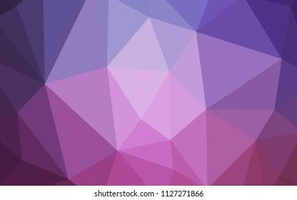 Light Purple, Pink vector shining triangular layout. A sample with polygonal shapes. Template for cell phone's backgrounds.