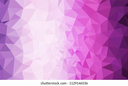 Light Purple, Pink vector shining triangular layout. A completely new color illustration in a polygonal style. A completely new design for your leaflet.