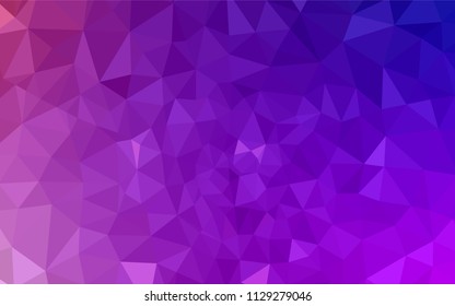 Light Purple, Pink vector shining triangular cover. Geometric illustration in Origami style with gradient.  Triangular pattern for your design.