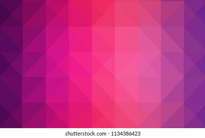 Light Purple, Pink vector shining triangular layout. Geometric illustration in Origami style with gradient.  A new texture for your web site.