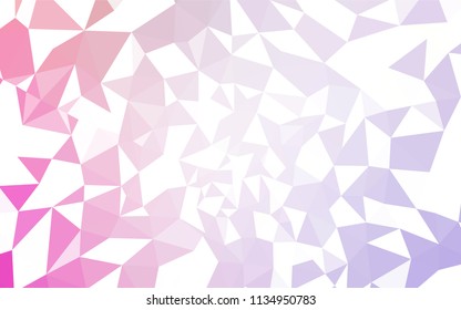 Light Purple, Pink vector shining triangular cover. A sample with polygonal shapes. Best triangular design for your business.