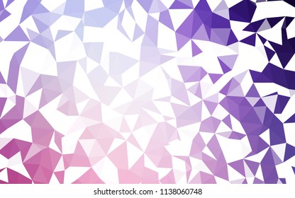 Light Purple, Pink vector shining triangular layout. Triangular geometric sample with gradient.  Brand new design for your business.